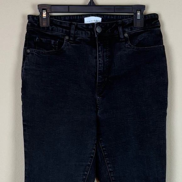 Loft Black "The Curvy Skinny" Cotton Blend Denim Jeans; Size 8/29 - Picture 2 of 10